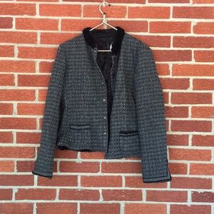 Grey and black tahari blazer